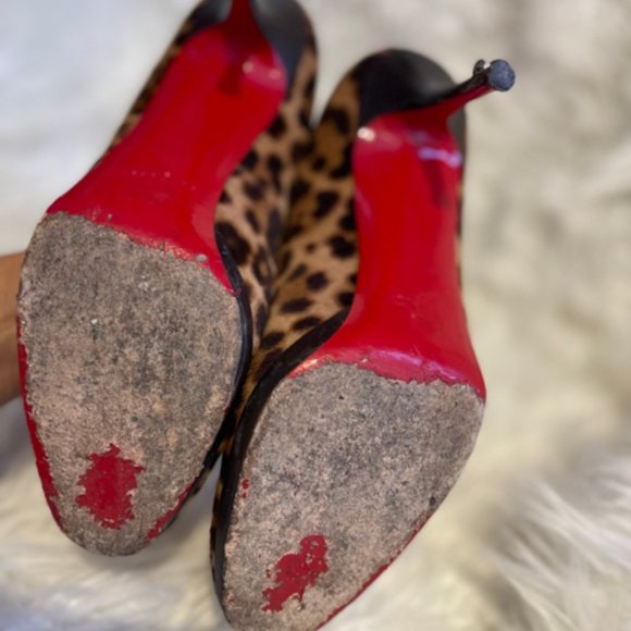 Christian Louboutin Prorata 90 Leopard Sz 40 Shoe Pump - Picture 9 of 9